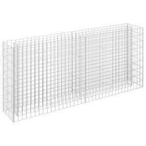 Podwyższona donica gabionowa galwanizowana stal 180x30x90 cm 944789 Podwyższona donica gabionowa galwanizowana stal 180x30x90 cm 944789