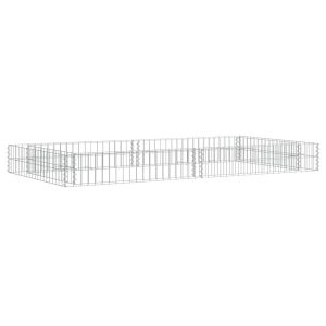 Podwyższona donica gabionowa galwanizowana stal 200x100x20 cm 945224 Podwyższona donica gabionowa galwanizowana stal 200x100x20 cm 945224