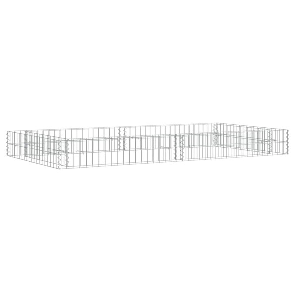 Podwyższona donica gabionowa galwanizowana stal 200x100x20 cm 945224