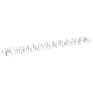 Podwyższona donica gabionowa galwanizowana stal 270x30x10 cm 944826 Podwyższona donica gabionowa galwanizowana stal 270x30x10 cm 944826