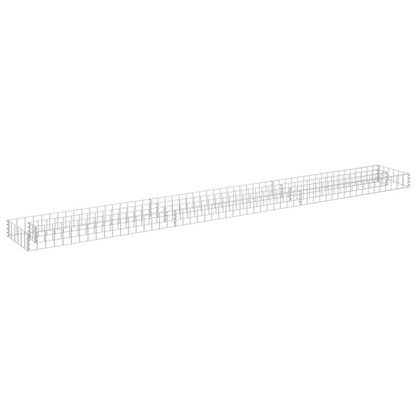 Podwyższona donica gabionowa galwanizowana stal 270x30x10 cm 944826