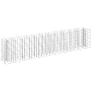 Podwyższona donica gabionowa galwanizowana stal 270x30x60 cm 944791 Podwyższona donica gabionowa galwanizowana stal 270x30x60 cm 944791