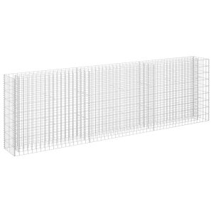Podwyższona donica gabionowa galwanizowana stal 270x30x90 cm 944786 Podwyższona donica gabionowa galwanizowana stal 270x30x90 cm 944786