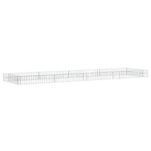 Podwyższona donica gabionowa galwanizowana stal 400x100x20 cm 945388 Podwyższona donica gabionowa galwanizowana stal 400x100x20 cm 945388