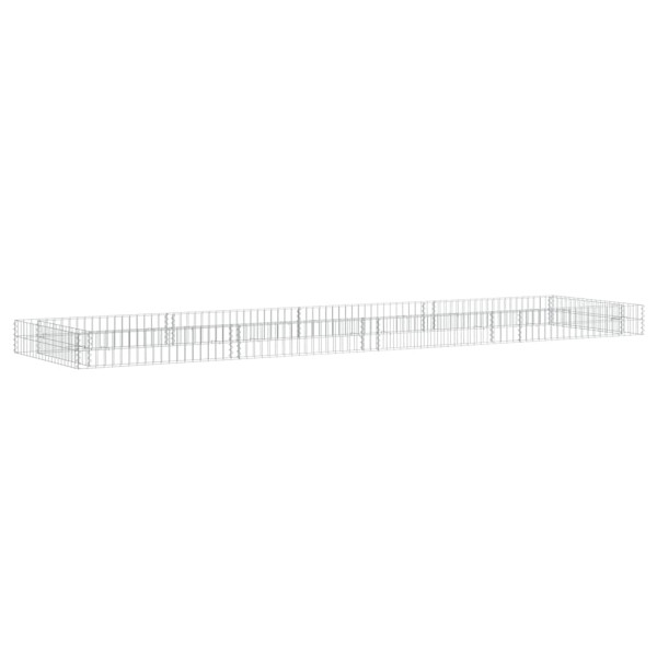 Podwyższona donica gabionowa galwanizowana stal 400x100x20 cm 945388