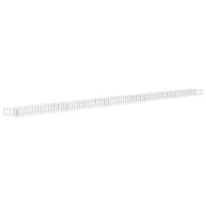 Podwyższona donica gabionowa galwanizowana stal 450x30x10 cm 944783 Podwyższona donica gabionowa galwanizowana stal 450x30x10 cm 944783
