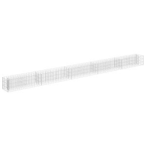 Podwyższona donica gabionowa galwanizowana stal 450x30x30 cm 944829 Podwyższona donica gabionowa galwanizowana stal 450x30x30 cm 944829