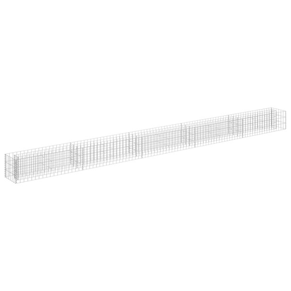 Podwyższona donica gabionowa galwanizowana stal 450x30x30 cm 944829