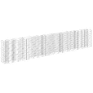 Podwyższona donica gabionowa galwanizowana stal 450x30x90 cm 944817 Podwyższona donica gabionowa galwanizowana stal 450x30x90 cm 944817