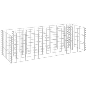 Podwyższona donica gabionowa galwanizowana stal 90x30x30 cm 944779 Podwyższona donica gabionowa galwanizowana stal 90x30x30 cm 944779