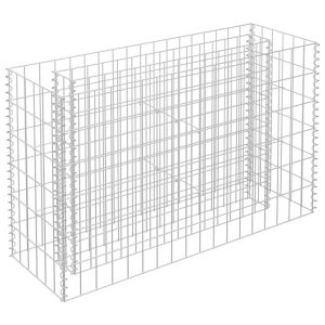 Podwyższona donica gabionowa galwanizowana stal 90x30x60 cm 944804 Podwyższona donica gabionowa galwanizowana stal 90x30x60 cm 944804