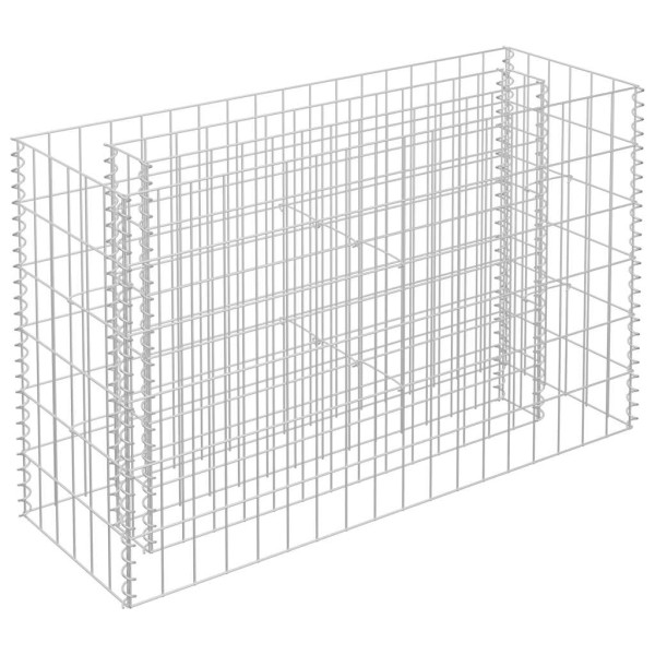 Podwyższona donica gabionowa galwanizowana stal 90x30x60 cm 944804