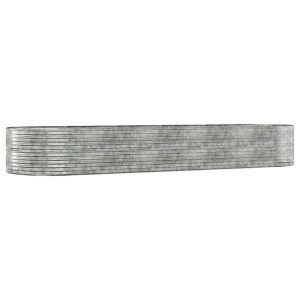 Podwyższona Donica Srebrny 447 x 140 x 68 cm Stal vidaXL 564307 Podwyższona Donica Srebrny 447 x 140 x 68 cm Stal vidaXL 564307