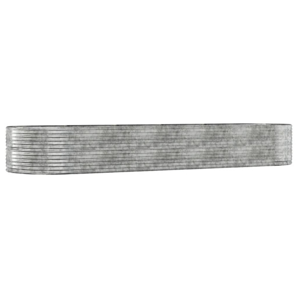 Podwyższona Donica Srebrny 447 x 140 x 68 cm Stal vidaXL 564307