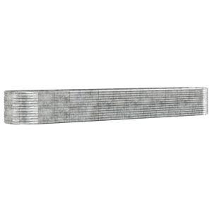 Podwyższona Donica Srebrny 554 x 100 x 68 cm Stal vidaXL 564186 Podwyższona Donica Srebrny 554 x 100 x 68 cm Stal vidaXL 564186