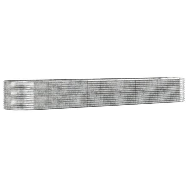 Podwyższona Donica Srebrny 554 x 100 x 68 cm Stal vidaXL 564186