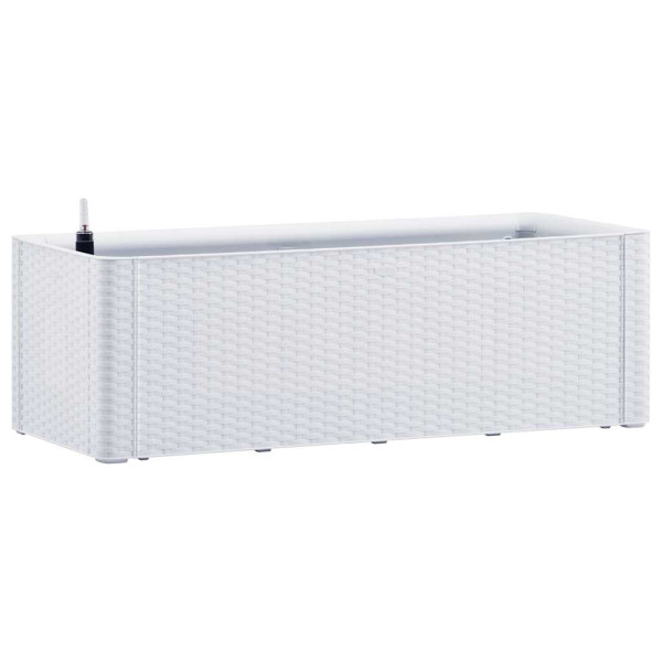 Podwyższona donica z systemem podlewania biała 100x43x33 cm 932982