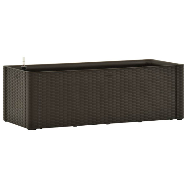 Podwyższona donica z systemem podlewania mokka 100x43x33 cm 932927