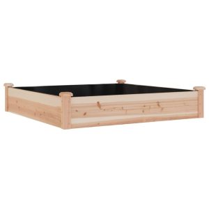 Podwyższona rabata Brąz 120 x 120 x 25 cm Drewno vidaXL 563840 Podwyższona rabata Brąz 120 x 120 x 25 cm Drewno vidaXL 563840