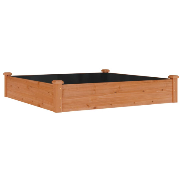 Podwyższona rabata Brąz 120 x 120 x 25 cm Drewno vidaXL 563699