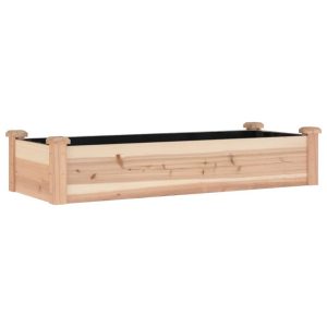 Podwyższona rabata Brąz 120 x 45 x 25 cm Drewno vidaXL 563972 Podwyższona rabata Brąz 120 x 45 x 25 cm Drewno vidaXL 563972