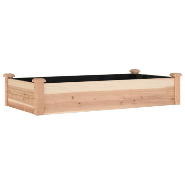 Podwyższona rabata Brąz 120 x 60 x 25 cm Drewno vidaXL 564327