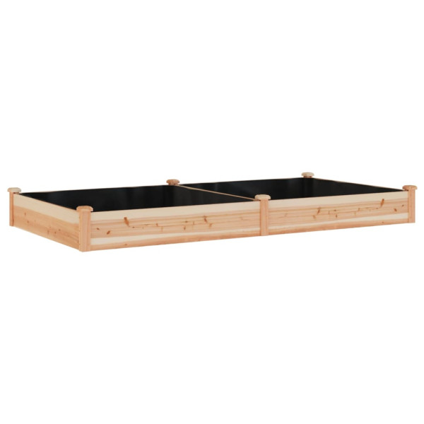 Podwyższona rabata Brąz 240 x 120 x 25 cm Drewno vidaXL 563307