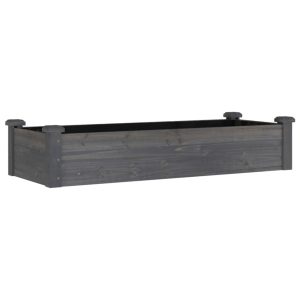 Podwyższona rabata Szary 120 x 45 x 25 cm Drewno vidaXL 564044 Podwyższona rabata Szary 120 x 45 x 25 cm Drewno vidaXL 564044