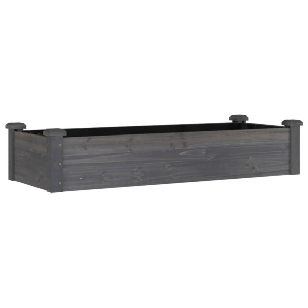 Podwyższona rabata Szary 120 x 45 x 25 cm Drewno vidaXL 564044