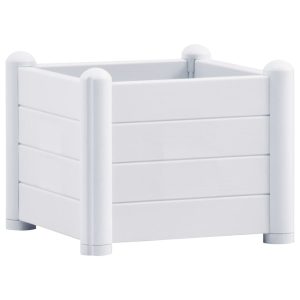 Podwyższona rabatka Biały 43 x 43 x 35 cm vidaXL 564999 Podwyższona rabatka Biały 43 x 43 x 35 cm vidaXL 564999