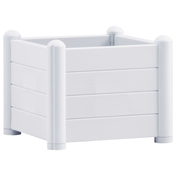 Podwyższona rabatka Biały 43 x 43 x 35 cm vidaXL 564999