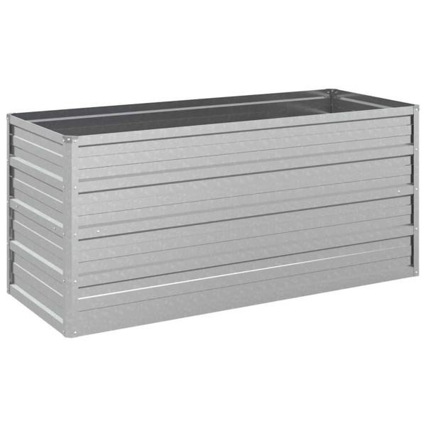 Podwyższona rabatka Srebrny 100 x 40 x 45 cm Stal vidaXL 563755