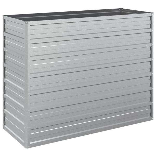 Podwyższona rabatka Srebrny 100 x 40 x 77 cm Stal vidaXL 564172