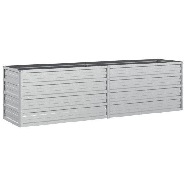 Podwyższona rabatka Srebrny 160 x 40 x 45 cm Stal vidaXL 564455