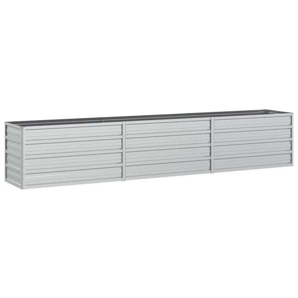 Podwyższona rabatka Srebrny 240 x 40 x 45 cm Stal vidaXL 564321