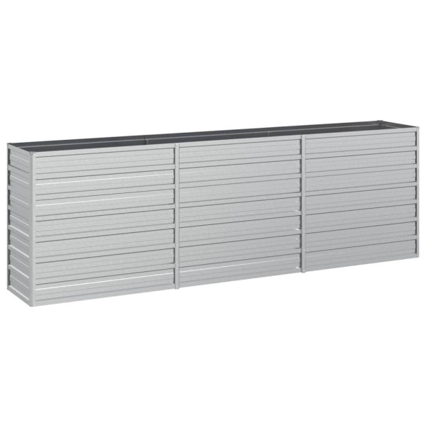 Podwyższona rabatka Srebrny 240 x 40 x 77 cm Stal vidaXL 564079