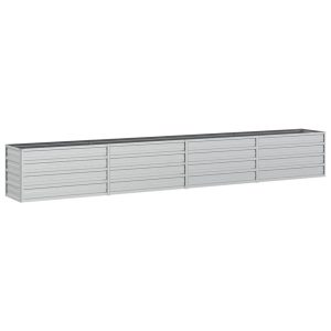 Podwyższona rabatka Srebrny 320 x 40 x 45 cm Stal vidaXL 564005 Podwyższona rabatka Srebrny 320 x 40 x 45 cm Stal vidaXL 564005