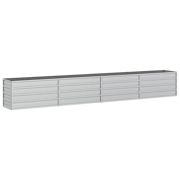 Podwyższona rabatka Srebrny 320 x 40 x 45 cm Stal vidaXL 564005