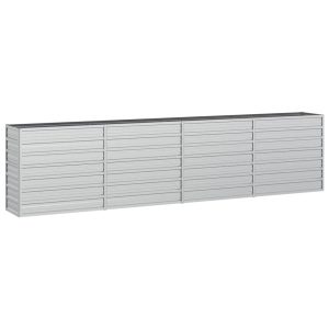 Podwyższona rabatka Srebrny 320 x 40 x 77 cm Stal vidaXL 564211 Podwyższona rabatka Srebrny 320 x 40 x 77 cm Stal vidaXL 564211
