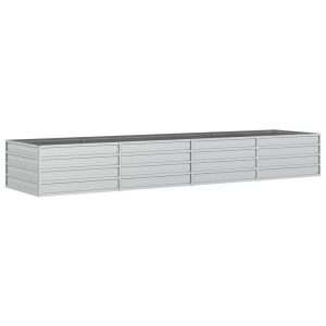 Podwyższona rabatka Srebrny 320 x 80 x 45 cm Stal vidaXL 564461 Podwyższona rabatka Srebrny 320 x 80 x 45 cm Stal vidaXL 564461