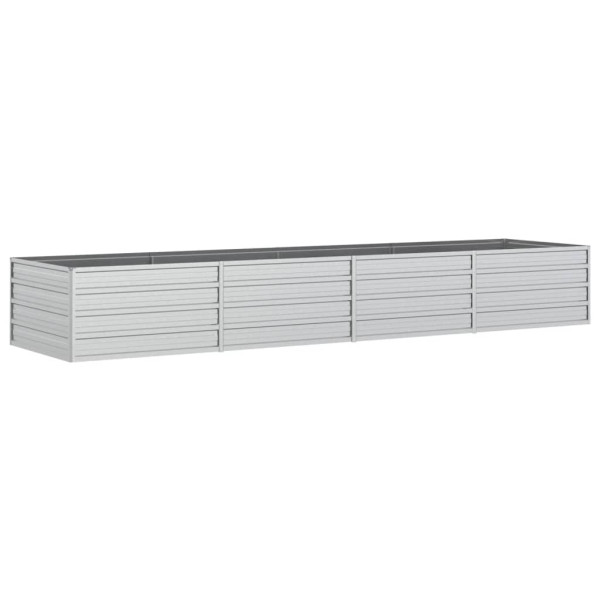 Podwyższona rabatka Srebrny 320 x 80 x 45 cm Stal vidaXL 564461