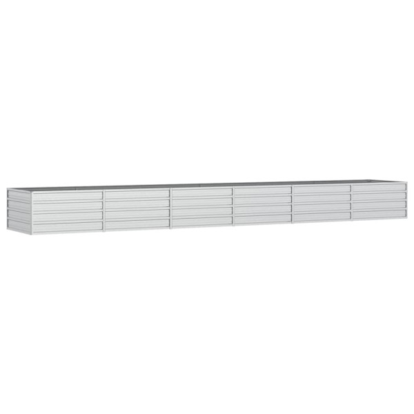 Podwyższona rabatka Srebrny 480 x 80 x 45 cm Stal vidaXL 563289