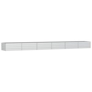 Podwyższona rabatka Srebrny 600 x 80 x 45 cm Stal vidaXL 564250