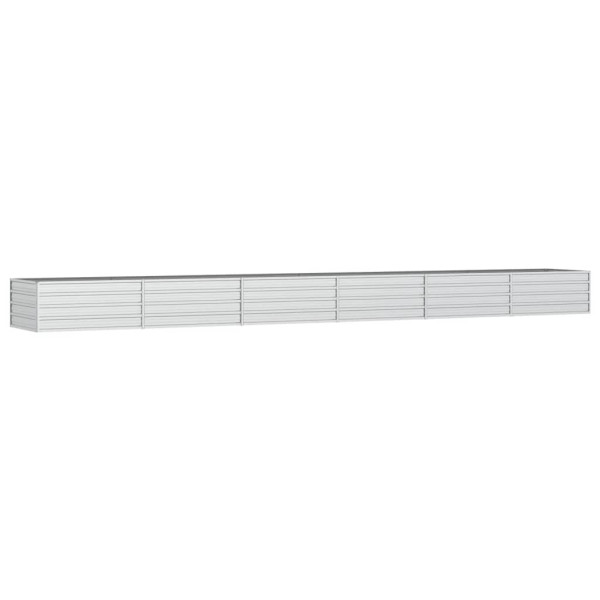 Podwyższona rabatka Srebrny 600 x 80 x 45 cm Stal vidaXL 564250