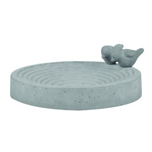 Poidełko dla ptaków betonowe szare 29×9 cm stojące dekoracja 940040 Poidełko dla ptaków betonowe szare 29×9 cm stojące dekoracja 940040
