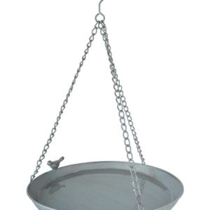 Poidełko dla ptaków metalowe szare 45×30 cm wiszące dekoracja 940060 Poidełko dla ptaków metalowe szare 45×30 cm wiszące dekoracja 940060