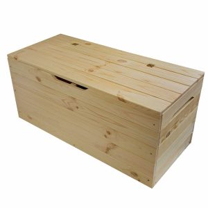 Pojemna Drewniana Skrzynia Ogrodowa 75x33x34 cm 88L Kufer do Ogrodu 299307