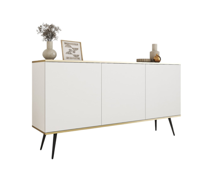 Pojemna komoda do sypialni 160cm POLO BIAŁY+CZARNY 994169