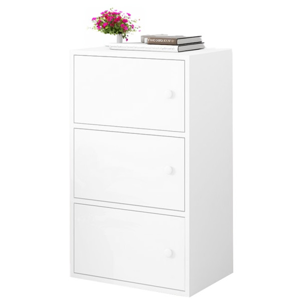 Pojemna komoda szafka biała skandynawska z półkami 78 cm 430712