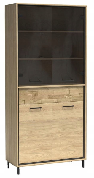 Pojemna witryna 92 cm milano Mediolan przeszklenia metalowe nogi 833921